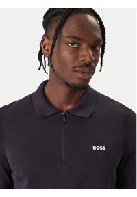 BOSS Sweter Ever 50551688 Granatowy Regular Fit. Kolor: niebieski. Materiał: bawełna #4