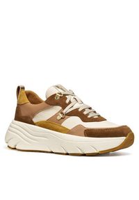 Geox Sneakersy D Diamanta D36UFE 022BC C6507 Brązowy. Kolor: brązowy. Materiał: zamsz, skóra #3