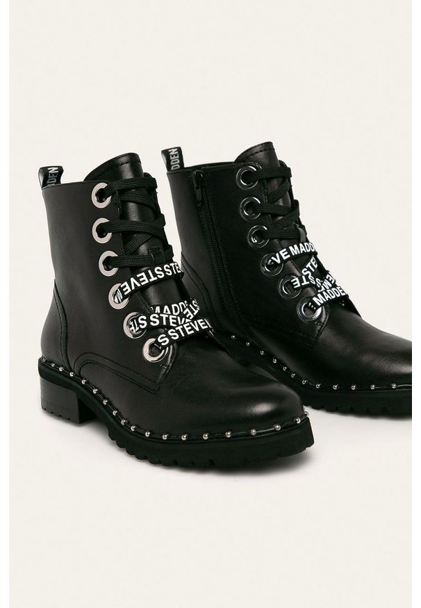 Steve Madden - Botki Tess. Kolor: czarny. Materiał: guma. Szerokość cholewki: normalna