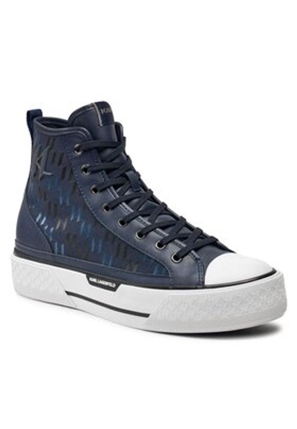 Karl Lagerfeld - KARL LAGERFELD Trampki KL50454 Granatowy. Kolor: niebieski. Materiał: materiał