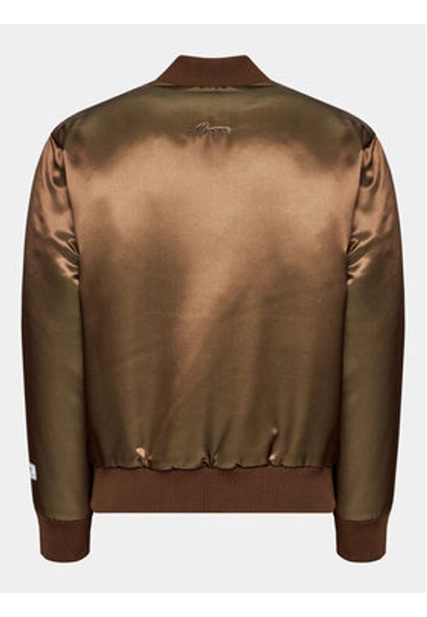 Mercer Amsterdam Kurtka bomber Unisex The Varsity MEAP233003 Brązowy Classic Fit. Kolor: brązowy. Materiał: syntetyk