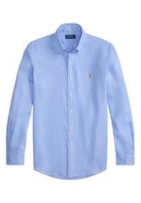 Polo Ralph Lauren Koszula 710968915504 Niebieski Slim Fit. Typ kołnierza: polo. Kolor: niebieski. Materiał: len #5
