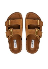 Steve Madden Klapki Arch 11003596 Brązowy. Kolor: brązowy. Materiał: zamsz, skóra #4