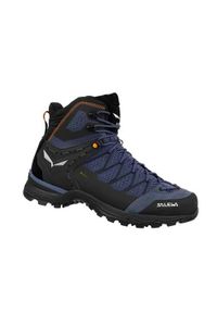 Buty trekkingowe męskie Salewa Mtn Trainer Lite Mid Gtx. Wysokość cholewki: za kostkę. Zapięcie: sznurówki. Kolor: niebieski. Materiał: materiał, syntetyk, tkanina. Szerokość cholewki: normalna
