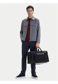 TOMMY HILFIGER - Tommy Hilfiger Torba Th Foundation Duffle AM0AM14160 Czarny. Kolor: czarny. Materiał: skóra #1