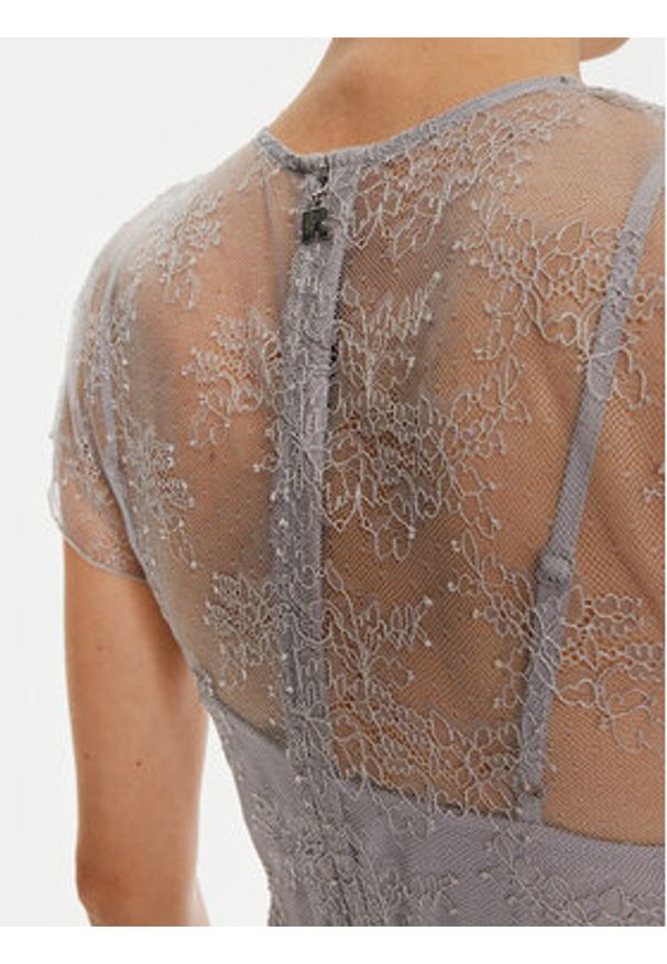 ROTATE Sukienka wieczorowa Kally 113275039 Szary Regular Fit. Kolor: szary. Materiał: syntetyk. Styl: wizytowy