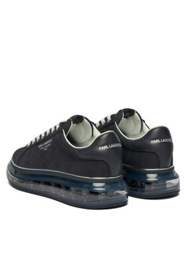 Karl Lagerfeld - KARL LAGERFELD Sneakersy KL52617 Granatowy. Kolor: niebieski. Materiał: nubuk, skóra