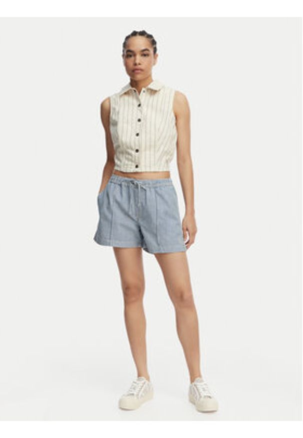 Guess Jeans Szorty jeansowe W6GD53 D7881 Niebieski Regular Fit. Kolor: niebieski. Materiał: bawełna