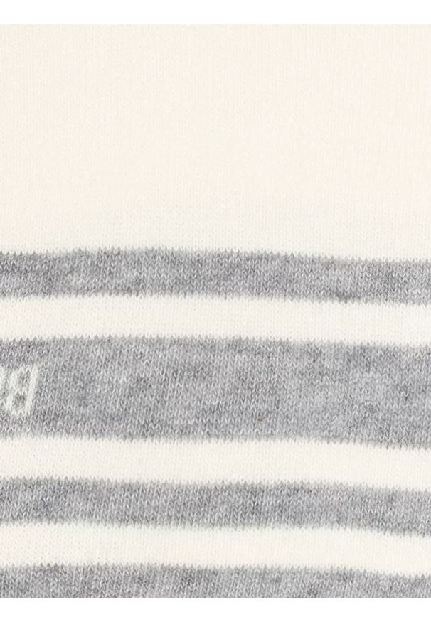 Big-Star - Stopki męskie z ozdobnymi paskami białe Marios 100. Kolor: biały. Materiał: skóra, bawełna, materiał. Wzór: paski