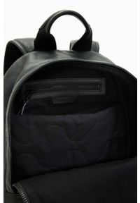 AllSaints plecak skórzany CARABINER BACKPACK męski kolor czarny duży gładki MB519X. Kolor: czarny. Materiał: skóra. Wzór: gładki #6