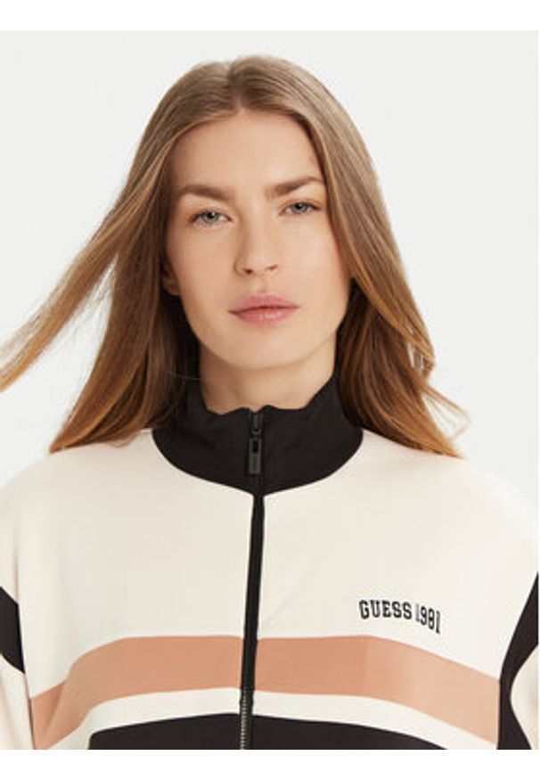 Guess Bluza V5RQ00 KCO72 Écru Regular Fit. Materiał: syntetyk