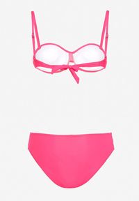 Renee - Różowe 2-Częściowe Bikini Biustonosz Zdobiony Cekinami Majtki Figi Oreviana. Kolor: różowy. Wzór: aplikacja
