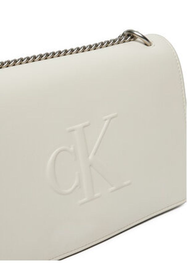 Calvin Klein Jeans Torebka Sculpted Ew K60K612727 Écru. Materiał: skórzane