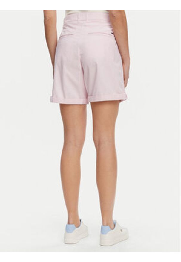 TOMMY HILFIGER - Tommy Hilfiger Szorty materiałowe WW0WW42457 Różowy Regular Fit. Kolor: różowy. Materiał: bawełna
