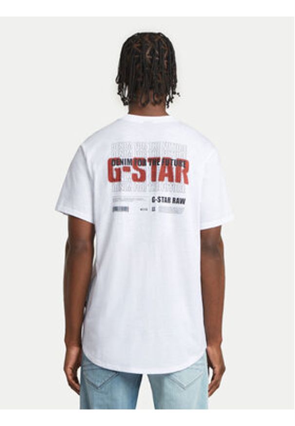 G-Star RAW - G-Star Raw T-Shirt Lash Back D26043-C372 Biały Relaxed Fit. Kolor: biały. Materiał: bawełna