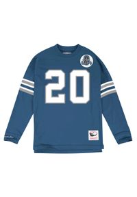 Mitchell & Ness - Koszulka nfl z długim rękawem Detroit Lions Barry Sanders. Kolor: niebieski. Długość rękawa: długi rękaw. Długość: długie #1