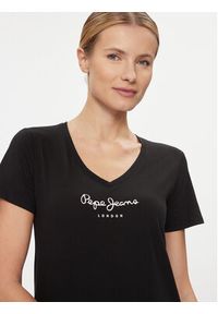 Pepe Jeans T-Shirt Wendy PL505482 Czarny Regular Fit. Kolor: czarny. Materiał: bawełna #5
