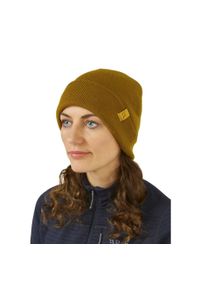 Czapka dzianinowa podwijana Rab Adzuki Beanie. Kolor: żółty. Materiał: dzianina