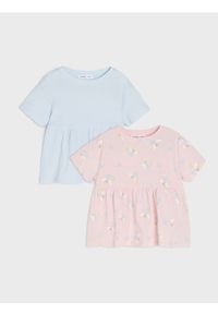 Sinsay - Koszulki 2 pack z baskinką - różowy. Kolor: różowy #1