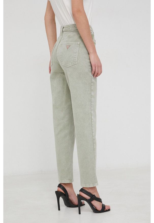 Guess Jeansy Mom Jean damskie high waist. Stan: podwyższony. Kolor: zielony