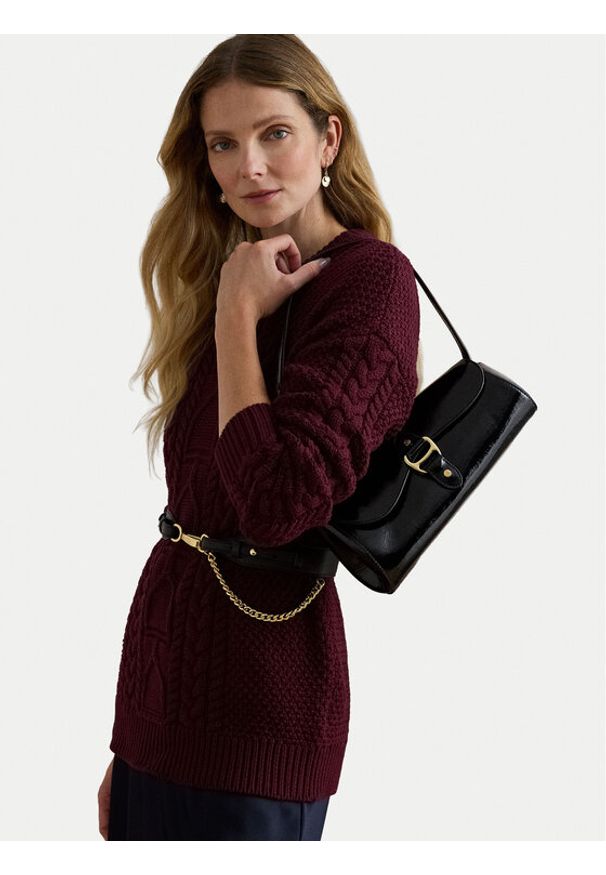 Lauren Ralph Lauren - LAUREN RALPH LAUREN Torebka 431P04068001 Czarny. Kolor: czarny. Materiał: skórzane