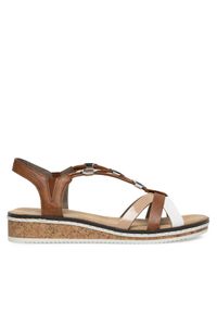 Rieker Sandały V3657-81 Brązowy. Kolor: brązowy. Materiał: syntetyk, skóra #1