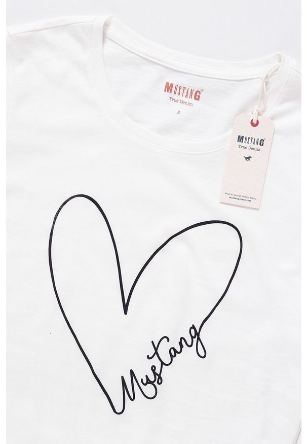 Mustang - MUSTANG T SHIRT DAMSKI Alexia C Print Cloud Dancer 1008935 2020. Wzór: nadruk