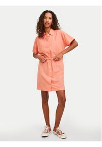 JJXX Sukienka koszulowa Sana 12249747 Pomarańczowy Relaxed Fit. Kolor: pomarańczowy. Materiał: bawełna. Typ sukienki: koszulowe #11