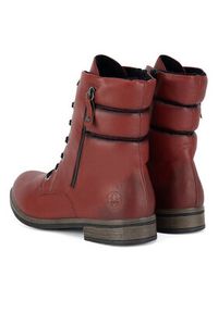 Rieker Botki 72212-35 Czerwony. Kolor: czerwony. Materiał: materiał #6
