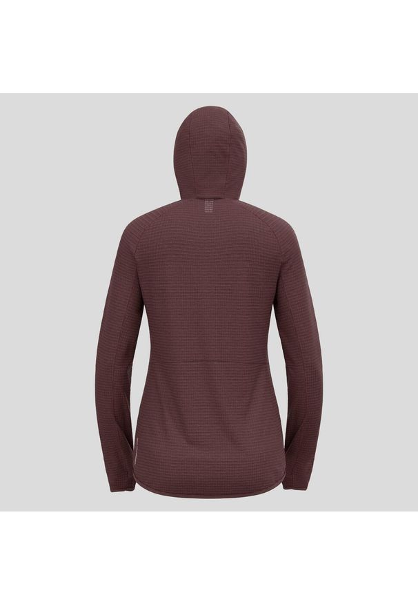 Bluza damska z kapturem Odlo Ascent Mid Layer Hoody Full Zip. Typ kołnierza: kaptur. Kolor: czerwony