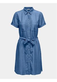 JDY Sukienka koszulowa Jasper 15312440 Niebieski Regular Fit. Kolor: niebieski. Materiał: lyocell. Typ sukienki: koszulowe