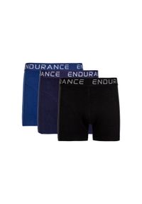 ENDURANCE - Bokserki męskie Endurance Burke 3-pack. Kolor: niebieski, wielokolorowy. Sport: fitness