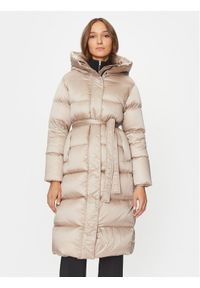 Hetrego - Hetregó Płaszcz zimowy Karen 8K605 Beżowy Regular Fit. Kolor: beżowy. Materiał: syntetyk. Sezon: zima