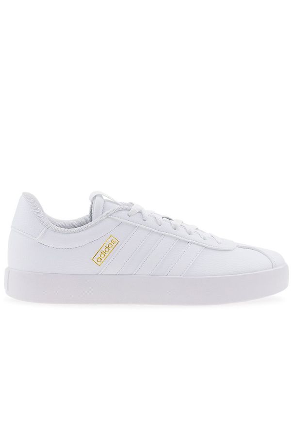Adidas - Buty adidas VL Court 3.0 JI1440 - białe. Kolor: biały. Materiał: skóra, syntetyk, guma. Szerokość cholewki: normalna. Wzór: aplikacja
