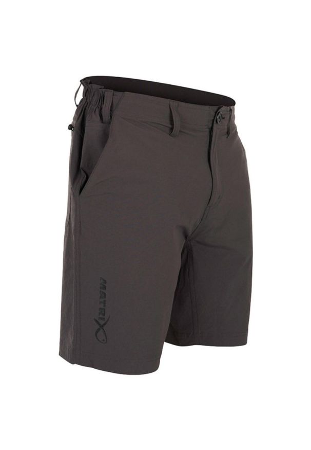 MATRIX - Spodenki Wędkarskie Matrix Lightweight Water Resistant Shorts. Kolor: wielokolorowy, czarny, szary