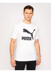 Puma T-Shirt Classics Logo 530088 Biały Regular Fit. Kolor: biały. Materiał: bawełna