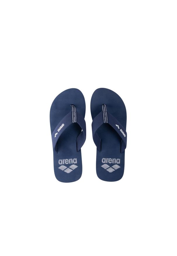 Japonki Arena Sand Thong. Okazja: na plażę, na spacer. Kolor: niebieski. Materiał: guma, bawełna. Wzór: aplikacja, paski