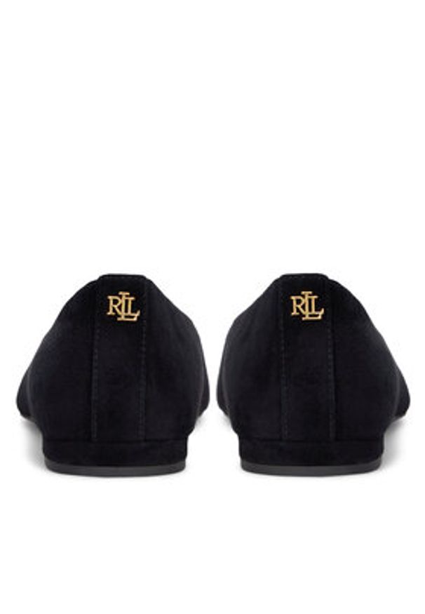 Lauren Ralph Lauren - LAUREN RALPH LAUREN Baleriny 802871265008 Czarny. Kolor: czarny. Materiał: zamsz, skóra