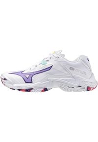 Damskie buty halowe Mizuno Wave Lightning Z. Kolor: niebieski, wielokolorowy, biały. Model: Mizuno Wave. Sport: piłka ręczna #1
