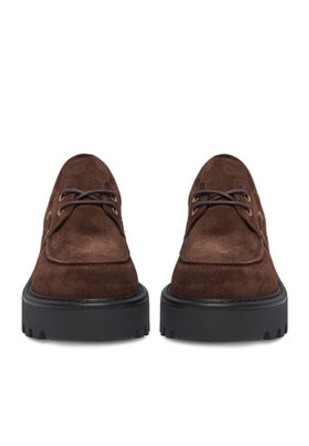 Badura Loafersy EO-AZALEA-8126-25 Brązowy. Kolor: brązowy. Materiał: zamsz, skóra