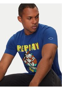 Replay T-Shirt M6800.000.2660 Niebieski Regular Fit. Kolor: niebieski. Materiał: bawełna #2