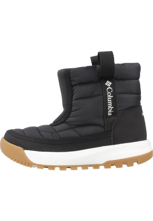 columbia - Buty COLUMBIA CHILDRENS SNOWTROT MID Czarny. Kolor: czarny. Materiał: syntetyk, tkanina. Wzór: kwiaty. Sezon: zima