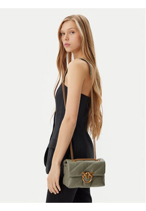 Pinko - PINKO Torebka Love Puff Mini Cl PE 25 PLTT 100039 A0F2 Zielony. Kolor: zielony. Materiał: skórzane