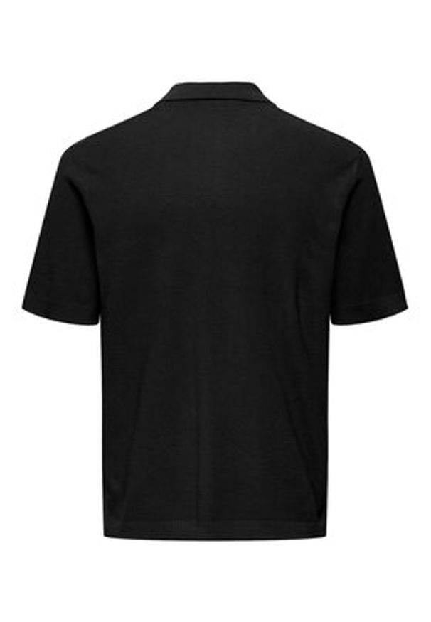 Only & Sons Polo Tony 22033571 Czarny Regular Fit. Typ kołnierza: polo. Kolor: czarny. Materiał: bawełna