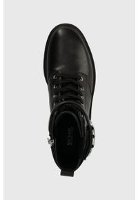 MICHAEL Michael Kors workery skórzane Parker damskie kolor czarny na platformie 40F3PKFE5L. Nosek buta: okrągły. Zapięcie: rzepy. Kolor: czarny. Materiał: skóra. Obcas: na platformie. Styl: klasyczny #5