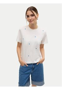 Vero Moda T-Shirt Solvei 10325318 Biały Regular Fit. Kolor: biały. Materiał: bawełna #6
