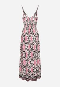 Born2be - Czarna Taliowana Sukienka z Wiskozy na Regulowanych Ramiączkach z Gumką w Pasie Zenadea. Okazja: na co dzień. Kolor: czarny. Materiał: wiskoza. Długość rękawa: na ramiączkach. Sezon: lato. Styl: wizytowy, casual #6