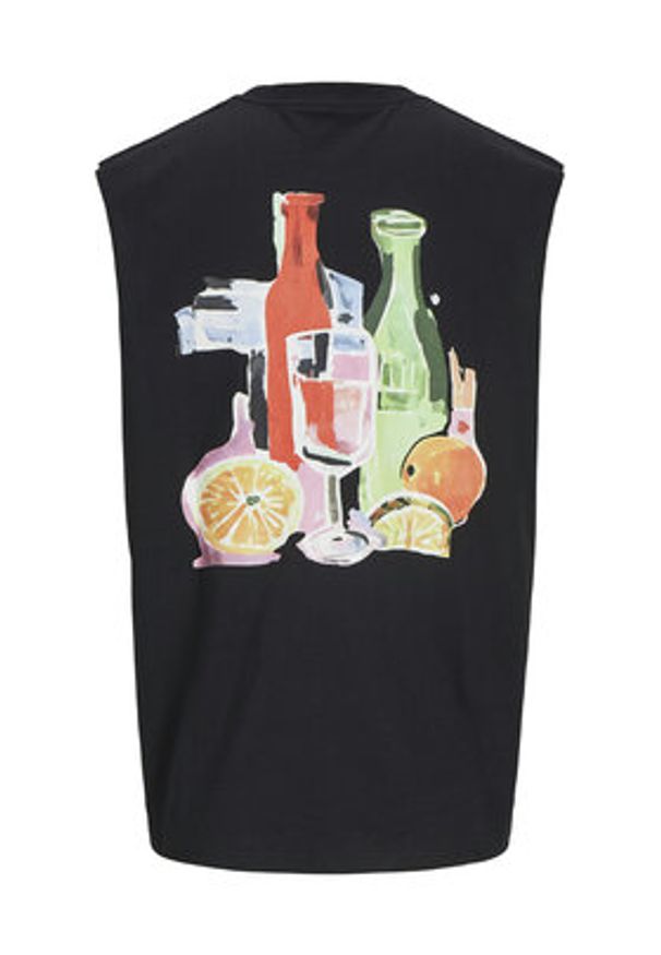 Jack & Jones Tank top Varenna 12273524 Czarny Oversize. Kolor: czarny. Materiał: bawełna