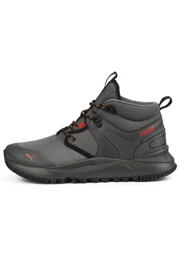 Buty do chodzenia męskie Puma Pacer Future TR Mid. Wysokość cholewki: za kostkę. Zapięcie: sznurówki. Kolor: szary. Materiał: guma, materiał, tkanina, syntetyk. Szerokość cholewki: normalna. Sport: turystyka piesza