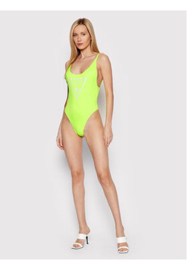 Guess Strój kąpielowy E02J33 MC044 Zielony. Kolor: zielony. Materiał: syntetyk